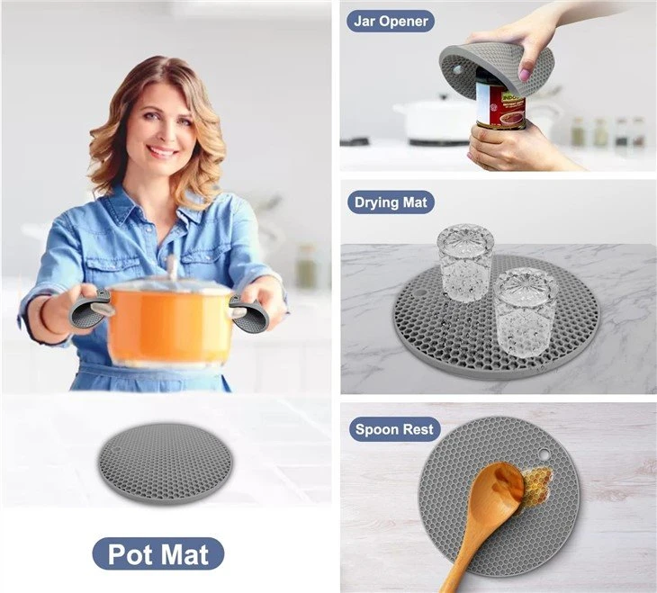 4 heat resistant trivet mat